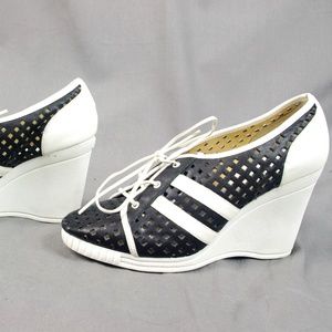 MIchael Kors Black and White High Heel Sneakers